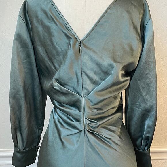 Isabel Marant Sage Green Cut Out Sleeves Mini Dress - Picture 6 of 12